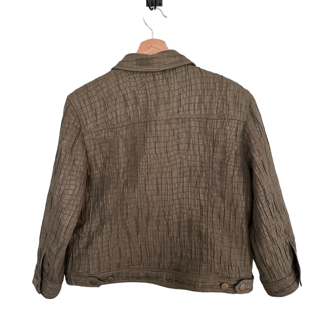 Lark Lane Womens Green Top Jacket Long Sleeve Size 12 - Picture 3 of 8